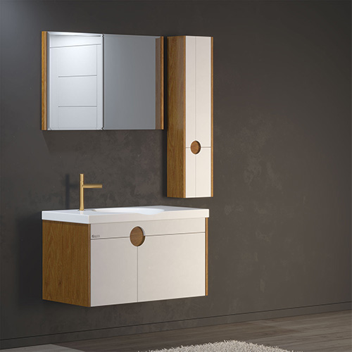 Wood and PVC vanity cabinet model D-8009